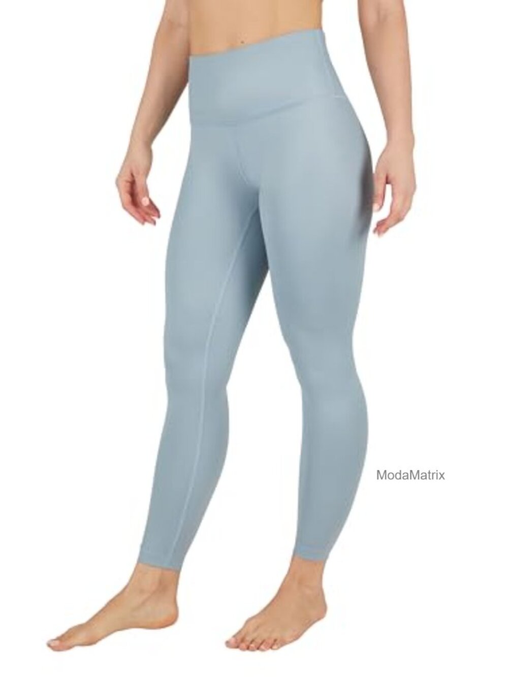 Faux Leather High Waisted Ankle Leggings Matte High Shine Stretch